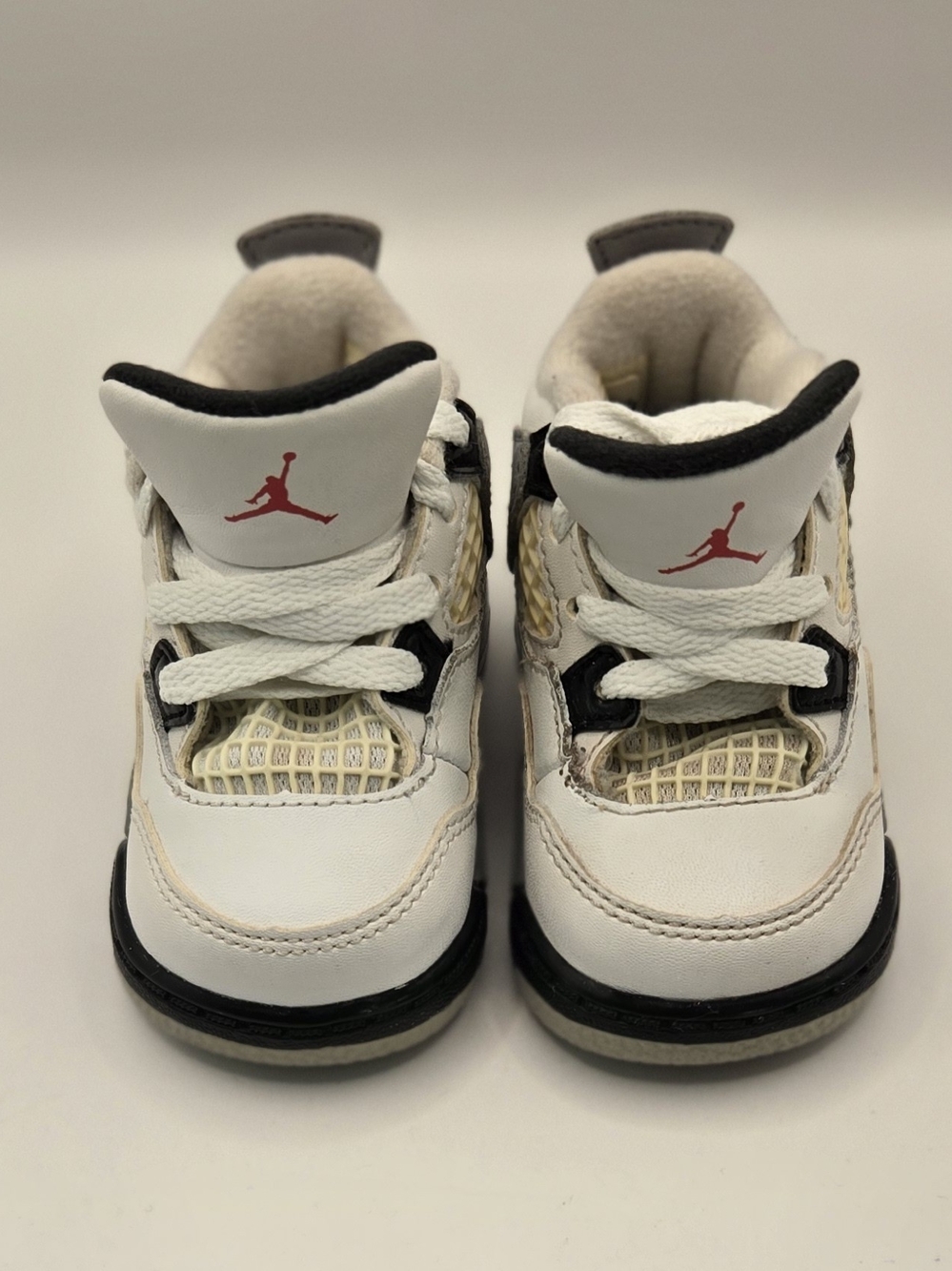 Air Jordan 4 Retro White Cement 2016 Toddler 2C 308500-104 Nike Baby Shoes.